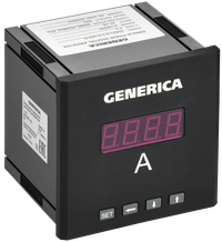 Амперметр цифровой щитовой однофазный DO RS-485 96х96мм LED GENERICA