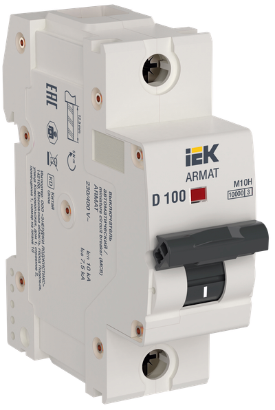 ARMAT Автоматический выключатель M10H 1P D 100A IEK