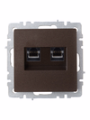 BRITE Розетка компьютерная двойная RJ45 кат.6 РК11-2-БрТБ темная бронза IEK2