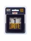 BRITE Рамка 1 -местная РУ-1-1-БрЧ металл черный IEK6