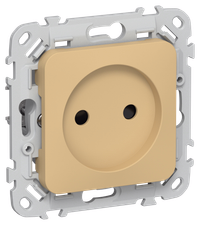 FLITE Розетка без заземления с защитными шторками безвинтовое крепление 10А РСш01-1-ФлШм шамуа IEK