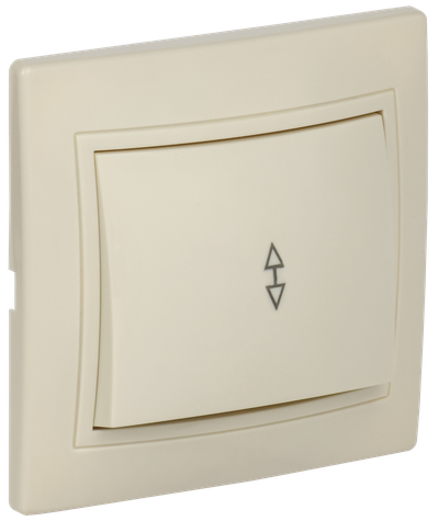KVARTA Выключатель 1-клавишный прох 10А ВСп10-1-0-ККм кремовый GENERICA