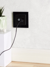 BRITE Розетка двойная TV+RJ45 кат.5E РТВ/РК12-БрЧ черный IEK7
