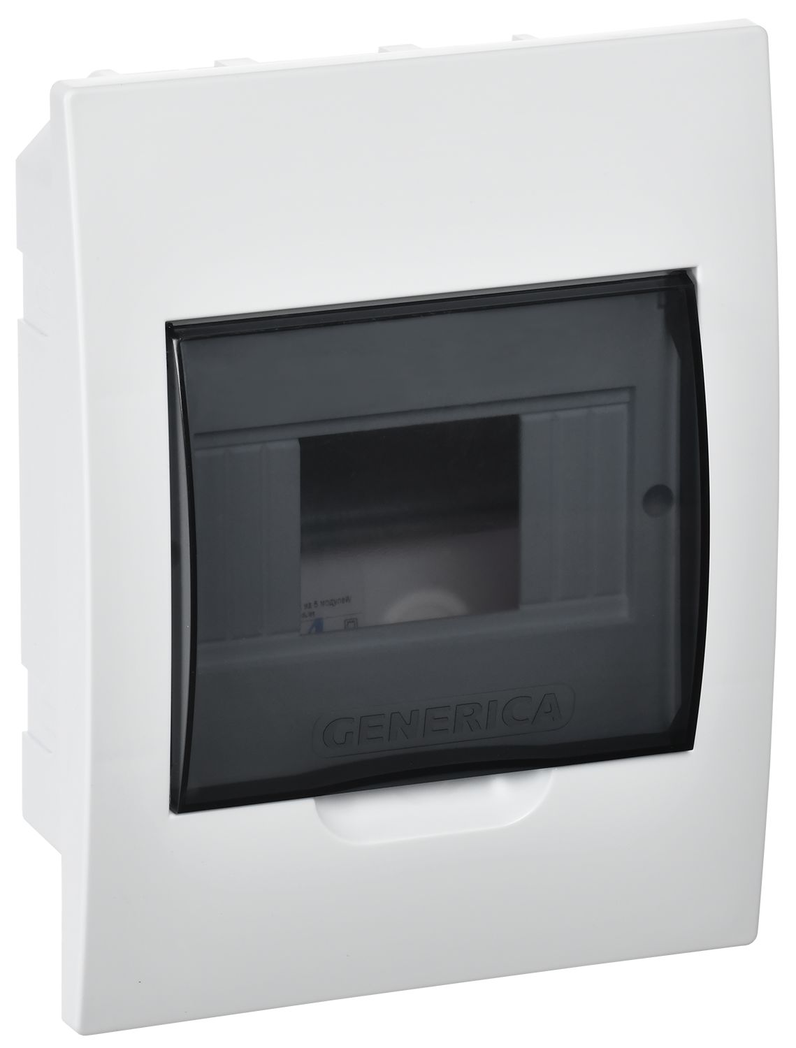 Корпус пластиковый ЩРВ-П-6 черная прозрачная дверь IP41 GENERICA (MKP12-V-06-41-G)