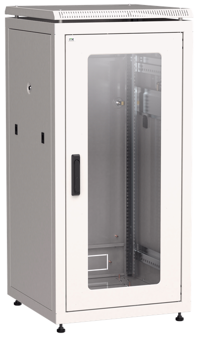 ITK LINEA N Шкаф сетевой 19" 24U 600х800мм стеклянная передняя дверь серый