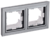 BRITE Рамка 2-местная IP44 РУ-2-БрС-44 сталь IEK0