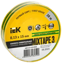 MIXTAPE 3 Insulating tape 0.13x15mm yellow-green 20m IEK
