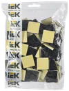 Self-Adhesive Nylon Pads 30x30 black under clamp (100pcs.) IEK1