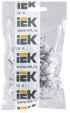 Скоба 10мм плоская пластиковая (100шт) IEK1