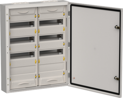 TITAN 5 Корпус металлический ЩРн-96 (2х48) 710х570х140мм IP54 серый (одна дверь) IEK