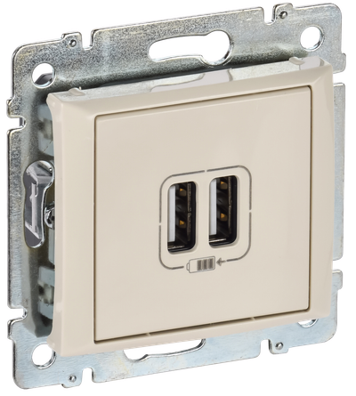 VALENA DIY Розетка USB A+A 15Вт слоновая кость