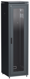 ITK LINEA N Шкаф сетевой 19" 42U 600х600мм стеклянная передняя дверь черный0