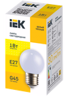 Лампа светодиодная декоративная G45 шар 1Вт 230В теплый белый E27 IEK1