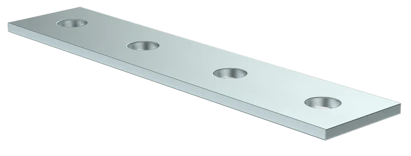Connecting plate with 4 holes for STRUT profile EZ IEK