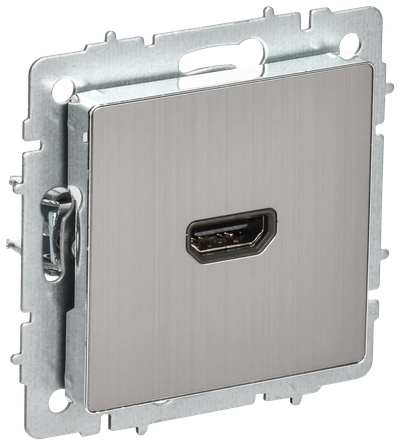 BRITE Розетка HDMI РHDMI-0-БрГН металл хром/никель IEK