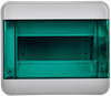 TEKFOR Корпус пластиковый КМПн-8 IP65 зеленая прозрачная дверь IEK2