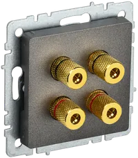 BRITE Audio socket 4-gang RA10-BrTB dark bronze IEK