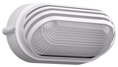 Светильник НПП1407 овал ресничка 60Вт IP54 белый IEK