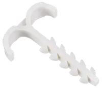 Dowel clamp T-shaped 4-12mm nylon white (25pcs/pack) IEK