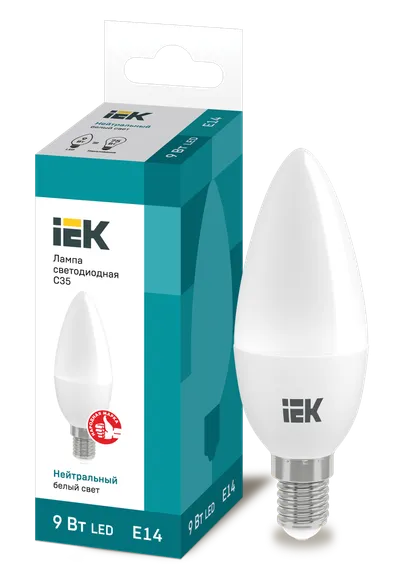 LED lamp C35 candle 9W 230V 4000K E14 IEK is intended for use in lighting devices for external and internal lighting of industrial, commercial and domestic facilities.

Complies with the requirements of the Technical Regulations of the Customs Union TR TS 004/2011, TR TS 020/2011, IEC 62560, Decree of the Government of the Russian Federation of November 10, 2017 No. 1356.