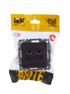BRITE Розетка компьютерная двойная RJ45 кат.5E РК10-2-БрТБ темная бронза IEK6