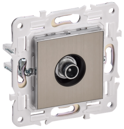 SKANDY TV outlet through passage SK-A17N nickel IEK