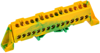 TEKFOR Шина PE "земля" в комбинированном DIN-изоляторе "Стойка" 6х9-15-ЖЗ IEK