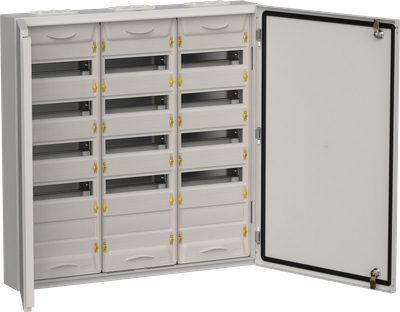TITAN 5 Корпус металлический ЩРн-180 (3х60) 835х830х140мм IP54 серый (две двери) IEK