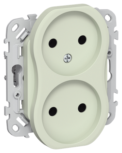 FLITE 2-gang socket without grounding without protective shutters 10A RS02-0-ФлП pang IEK