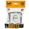 BRITE Socket without ground without shutters 10A PC10-1-0-BrB white IEK1