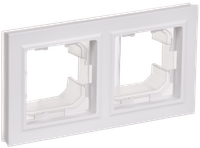 BRITE Рамка 2-местная IP44 РУ-2-БрАБ-44 арктический белый IEK