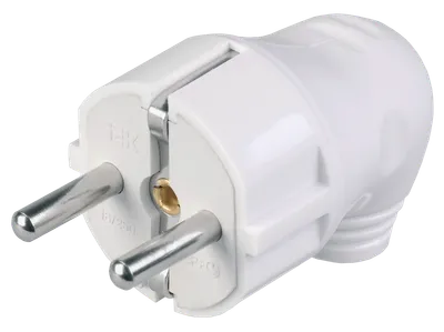 VPu11-01-ST Plug dismountable angled with grounding contact 16A white