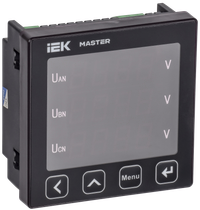 Вольтметр цифровой щитовой трехфазный RS-485 96х96 LED MASTER IEK