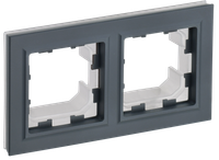 BRITE Рамка 2-местная IP44 РУ-2-БрГ-44 графит IEK