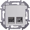 INSPIRIA Розетка компьютерная двойная RJ45 категория 5Е UTP алюминий4