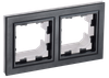 BRITE Рамка 2-местная IP44 РУ-2-БрЧ-44 черный IEK0