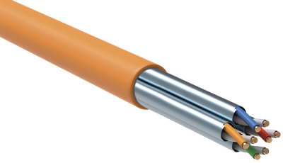 ITK Витая пара U/FTP кат.6A 4х2х23AWG solid LSZH нг(А)-HF оранжевый (305м)