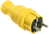 Вилка прямая ВБп3-1-0м IP44 ОМЕГА каучук жёлтая IEK0