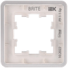 BRITE Рамка 1-местная РУ-1-1-Бр металл алюминий RE AL IEK6