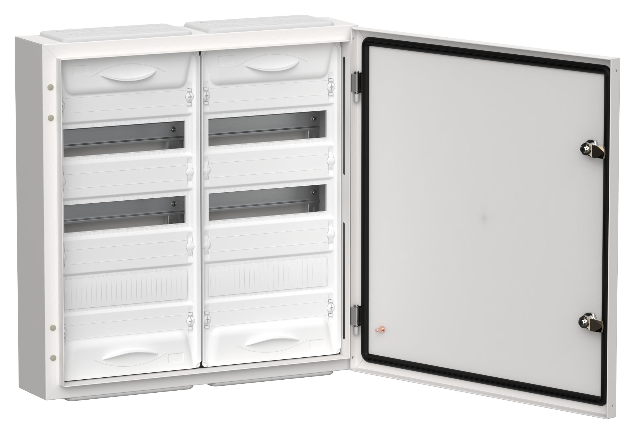 TITAN 5 Корпус металлический ЩРн-72 (2х36) 585х570х140мм IP54 белый (одна дверь) IEK