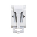 Быстрый монтаж и дополнительная надежность крепления на DIN-рейке с помощью защелки с двойным фиксированным положением.