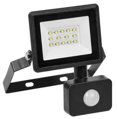 LED floodlight SDO 06-20D black motion sensor IP54 6500K IEK