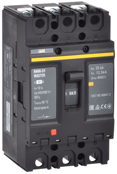 Circuit breaker BA88-31 3P 32A 25kA MASTER IEK