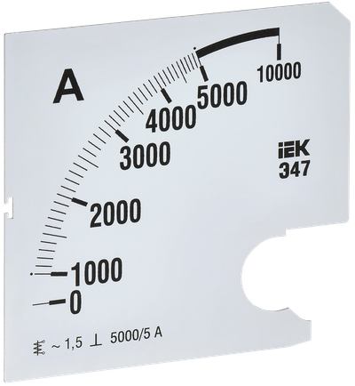 Шкала сменная для амперметра Э47 5000/5А класс точности 1,5 96х96мм IEK
