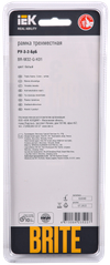 BRITE Рамка 3 -местная РУ-3-2-БрБ стекло белый IEK2