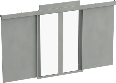 ITK by ZPAS Дверь раздвижная изолированного коридора для шкафов 45U 1200мм серая (2шт/компл) РФ