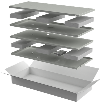 ITK LINEA N Комплект стенок боковых 1000мм для шкафа 47U серый