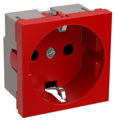 РКС-20-32-П-К Розетка с з/к 2к (на 2 модуля) ПРАЙМЕР красная IEK