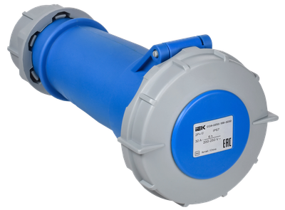 Розетка переносная ССИ-2232 32А-6ч 220В 2P+PE IP67 IEK