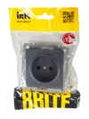 BRITE Single socket without earthing with protective shutters 10A RSsh10-2-BrM marengo IEK6